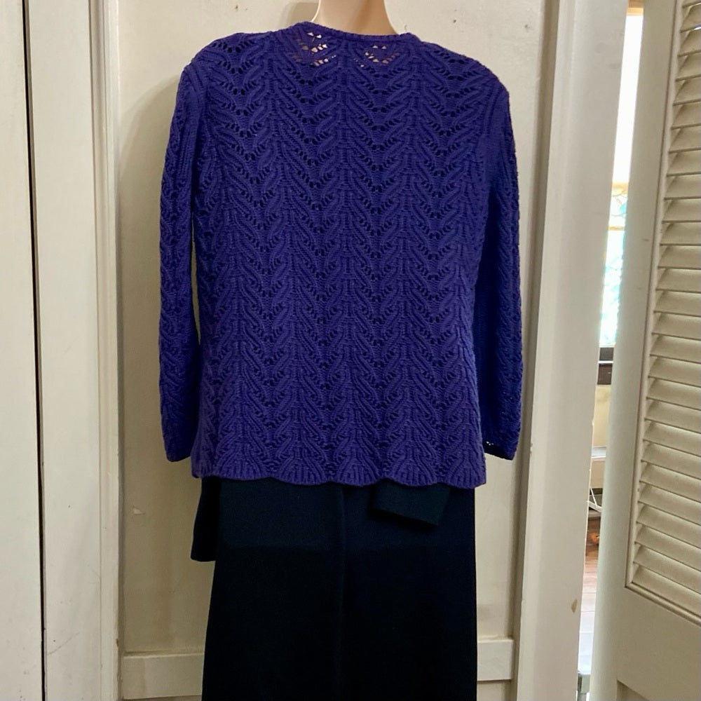 Talbots Purple Knitted Sweater Cardigan (S-M)
