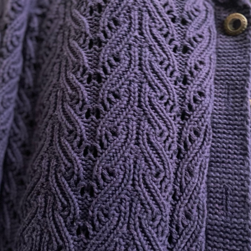Talbots Purple Knitted Sweater Cardigan (S-M)