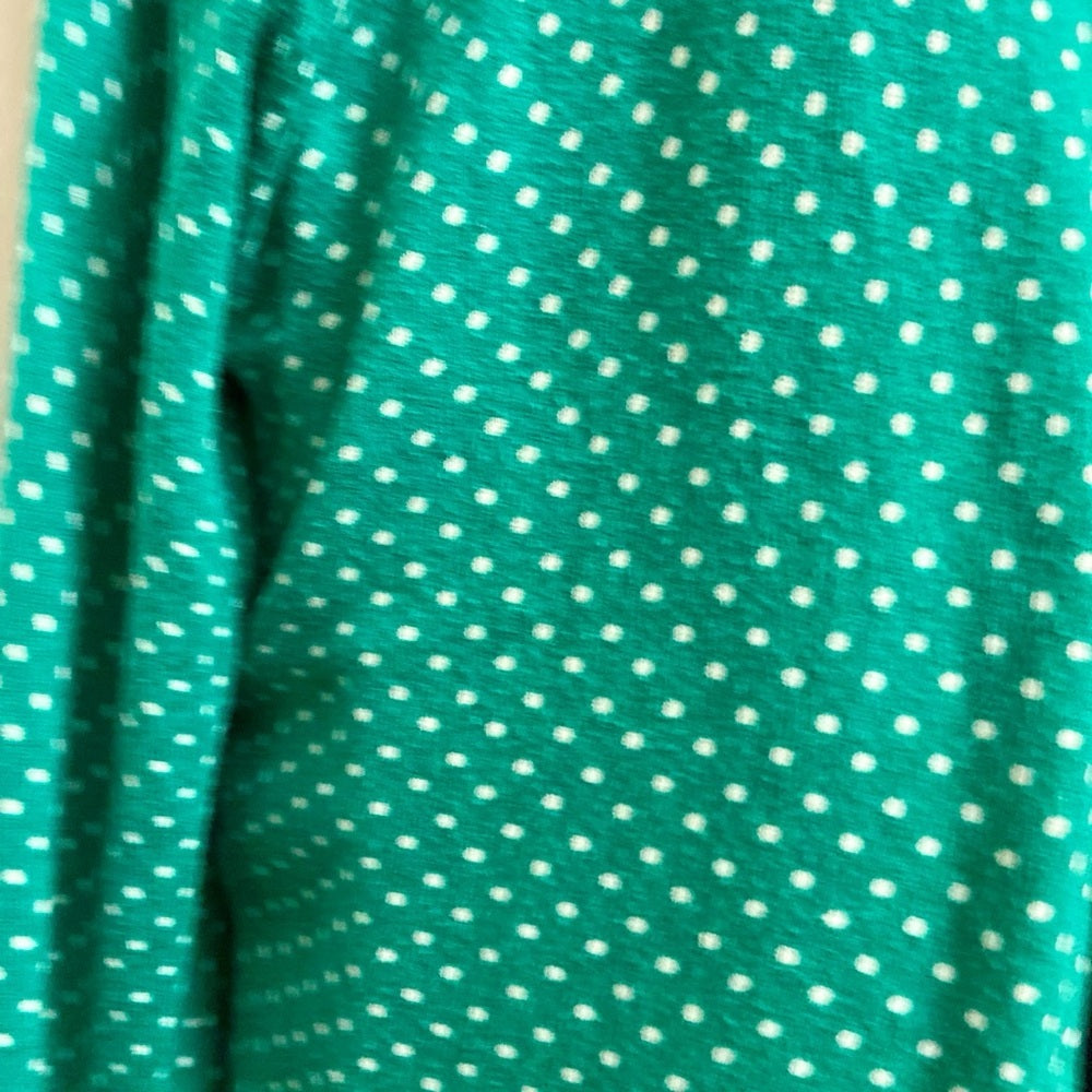 Merona Green and White Polka Dot Sweater Cardigan (L)