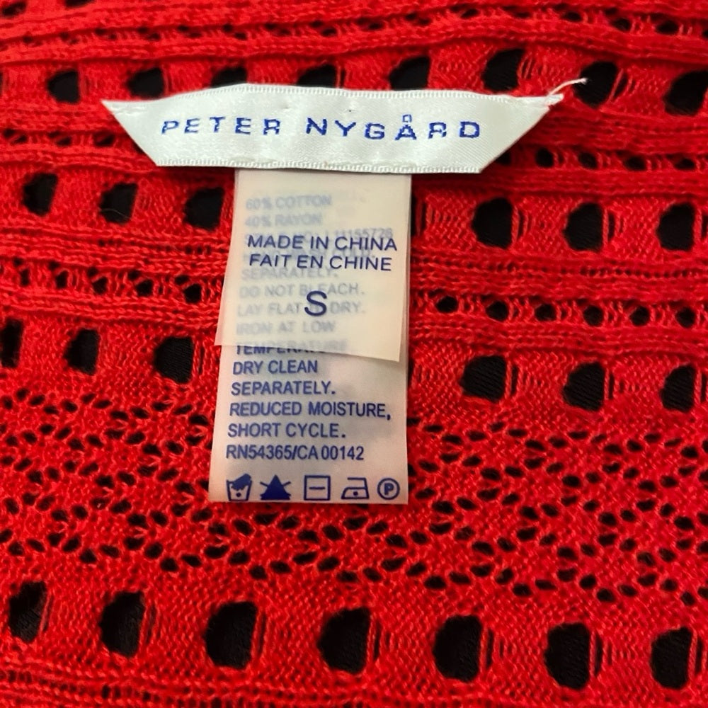 Peter Nygard Red Waterfall Knitted Sweater Cardigan (S-L)