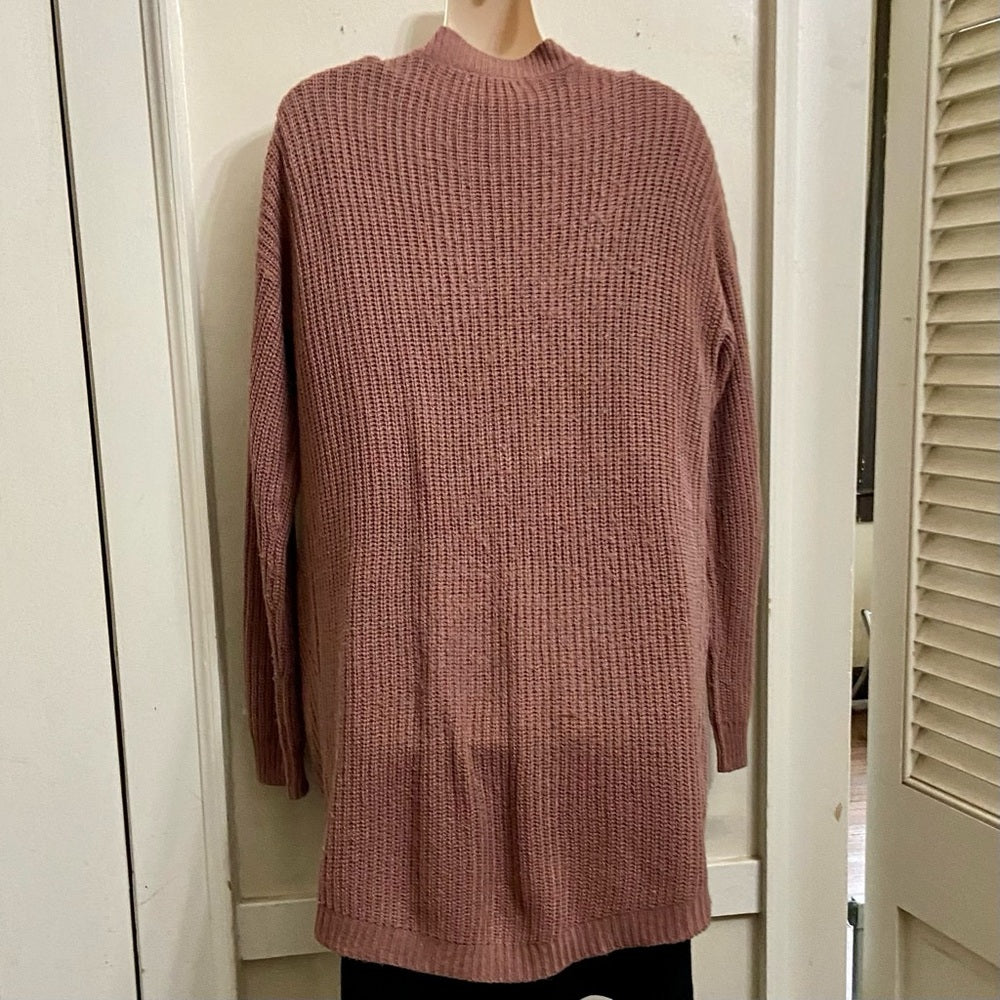 Moral Fiber Dusty Pink Sweater Cardigan (L)