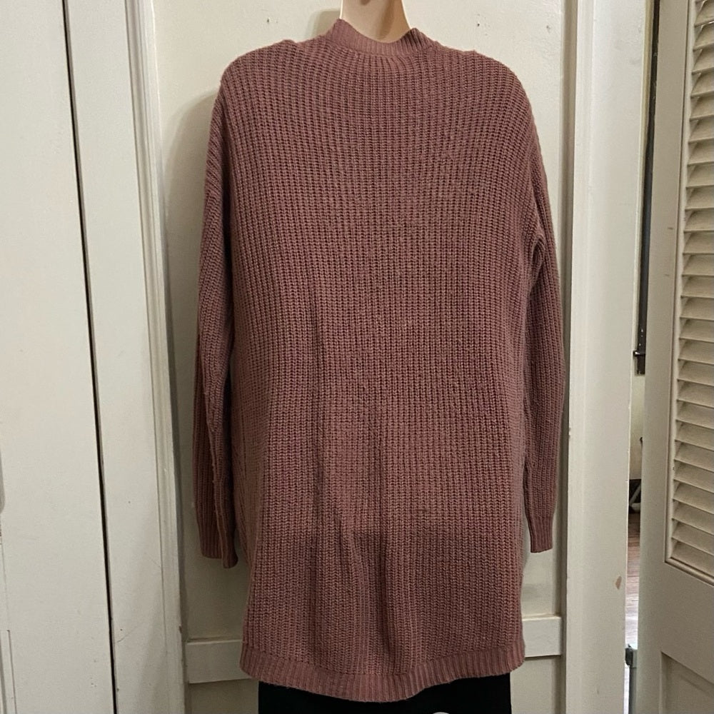 Moral Fiber Dusty Pink Sweater Cardigan (L)