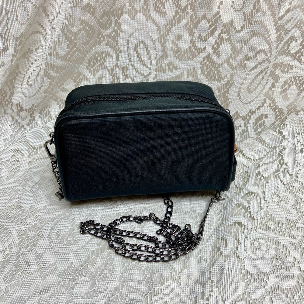 Bvlgari Black Canvas Pouch Crossbody 7in x 4in x 3.5in