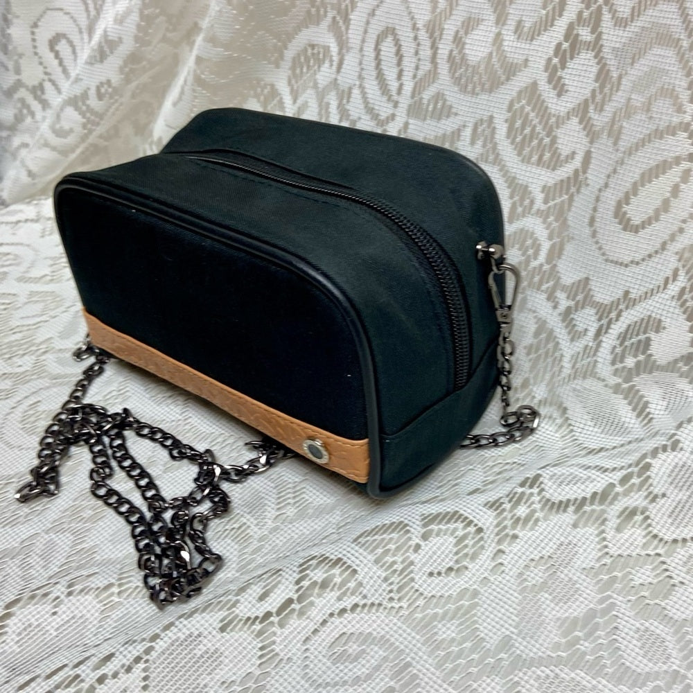 Bvlgari Black Canvas Pouch Crossbody 7in x 4in x 3.5in