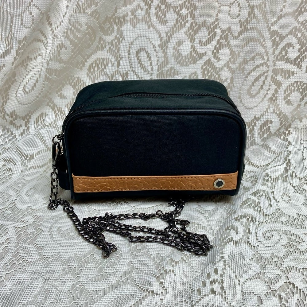 Bvlgari Black Canvas Pouch Crossbody 7in x 4in x 3.5in