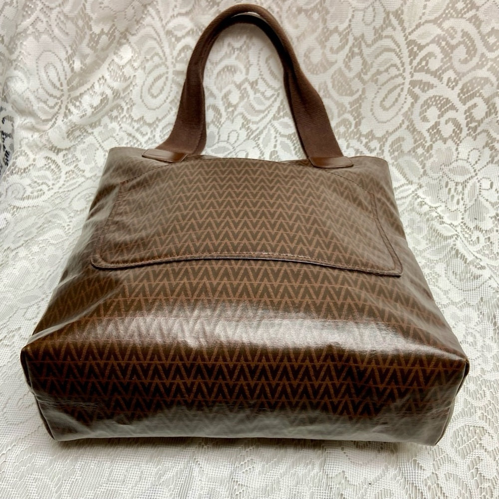 Vintage, Mario Valentino Brown Large Tote 14inx14inx4in
