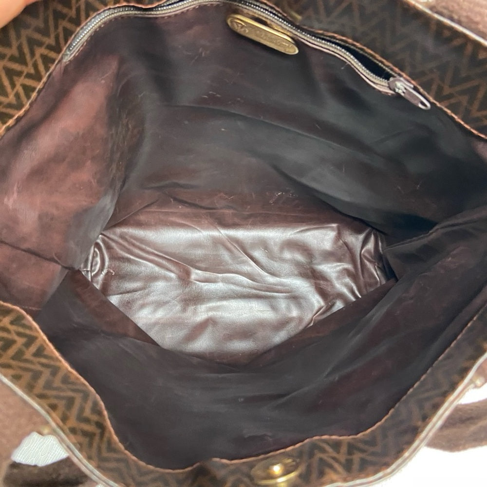 Vintage, Mario Valentino Brown Large Tote 14inx14inx4in