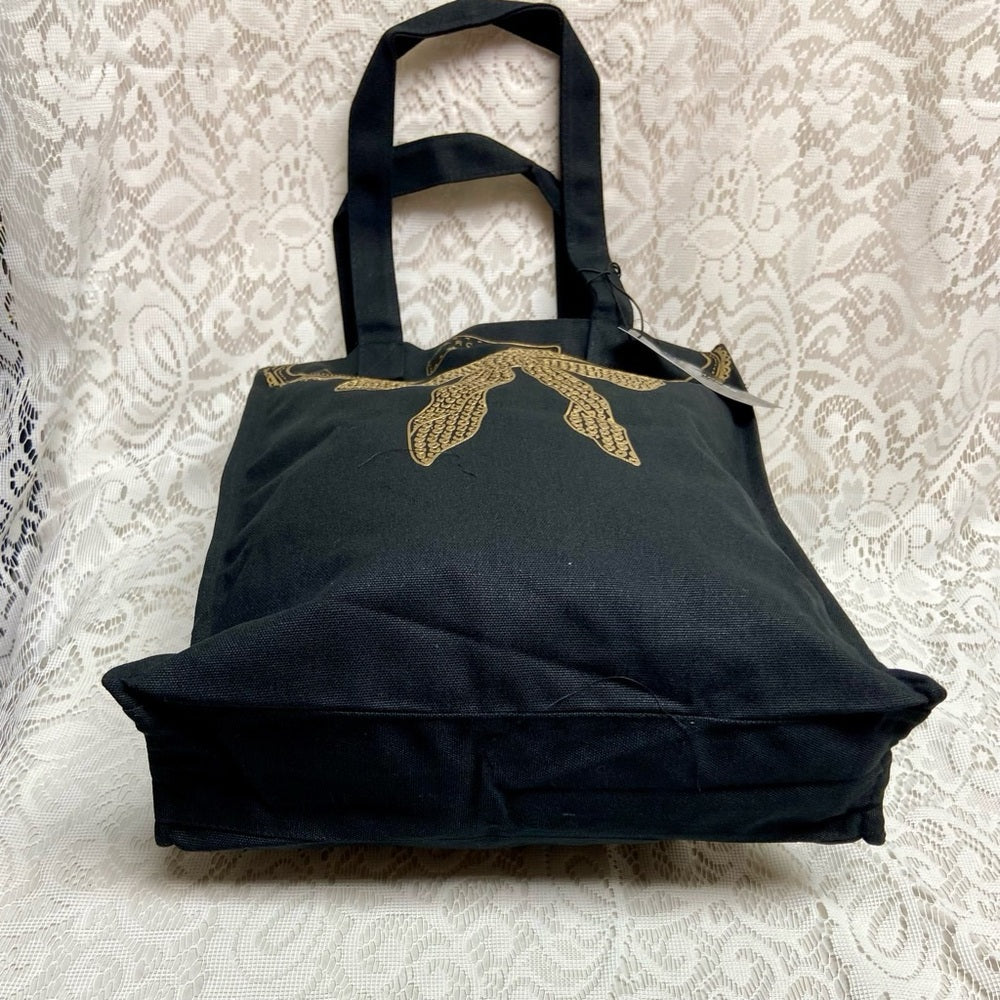 Marc Jacobs, Large, Black and Gold Complimentary- Tote Bag- 15inx13inx4in
