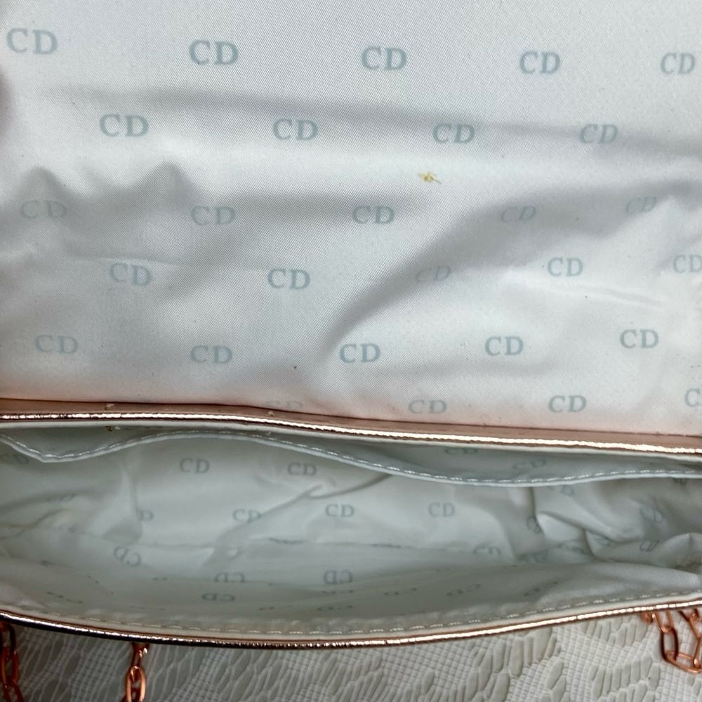 Dior Metallic Coper Complimentary Pouch- Crossbody (M) 7in x 5.5in x 2.5in