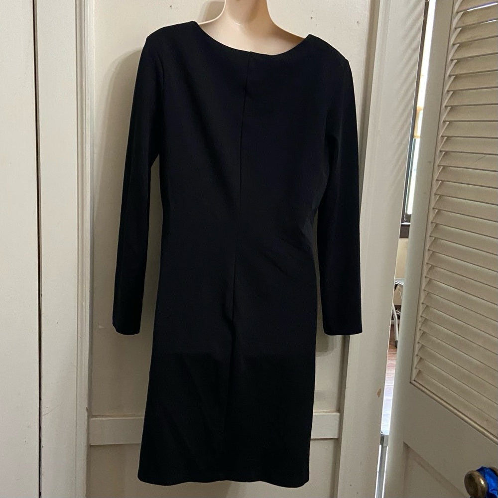 Basic Black Long Sleeves Dress Size M