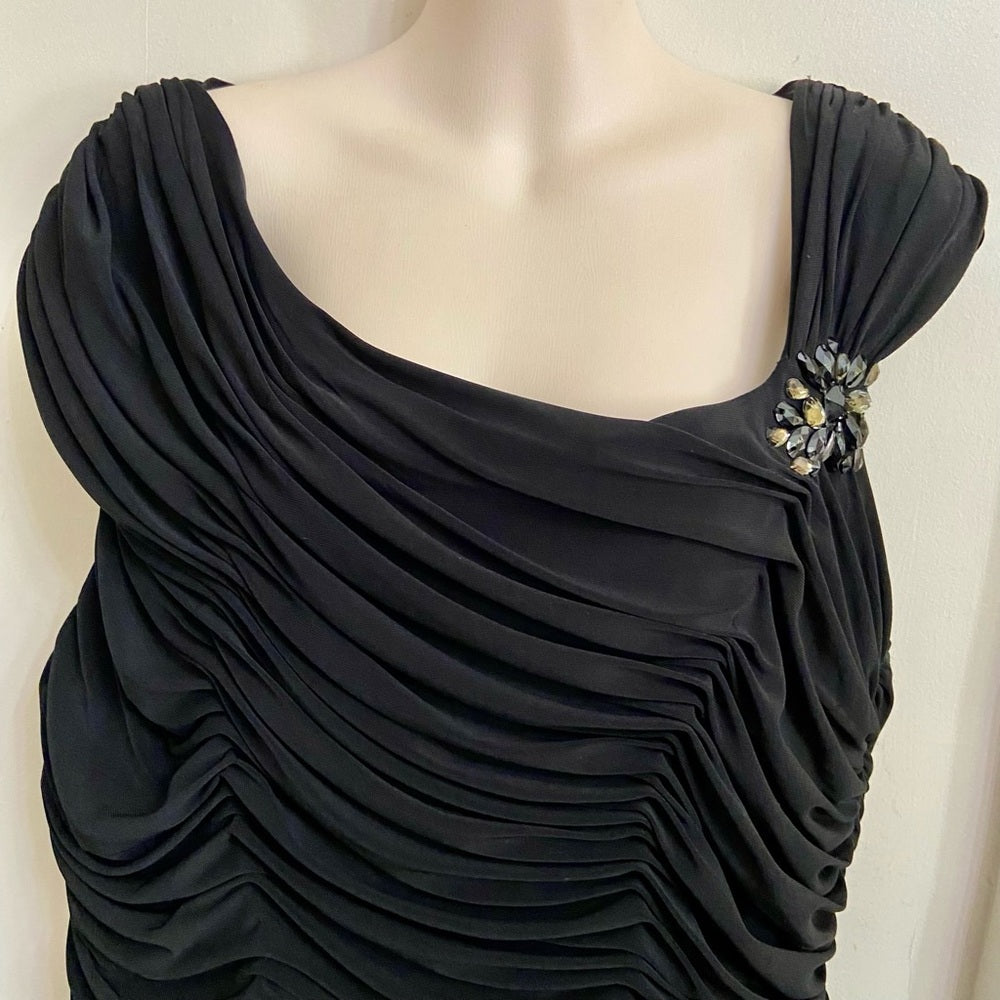 Collection Dressbarn Stretchy Black Lined Formal Dress (Woman 22)