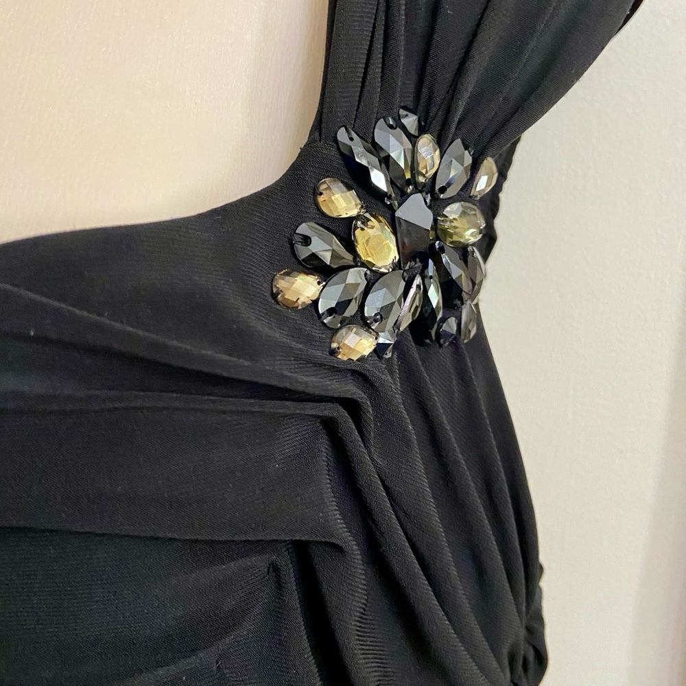 Collection Dressbarn Stretchy Black Lined Formal Dress (Woman 22)