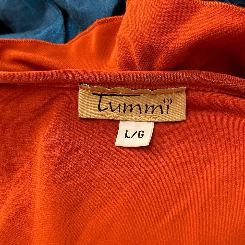 Lummi Orange Stretchy Dress Size-L