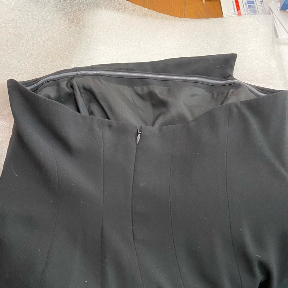 Elegant Black and White Lined Long Formal Dress (Size S-M)