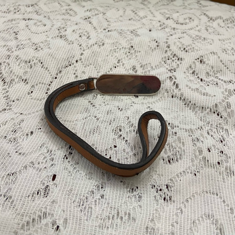 Franco Sarto Brown Leather Handbag Charm-Key Chain