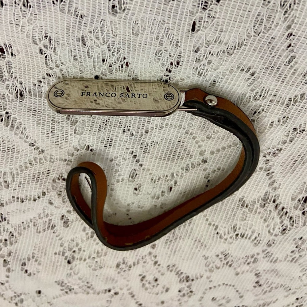 Franco Sarto Brown Leather Handbag Charm-Key Chain