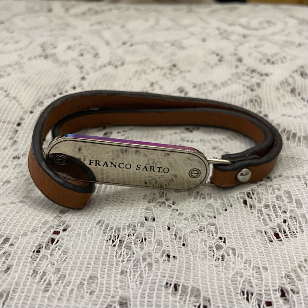Franco Sarto Brown Leather Handbag Charm-Key Chain