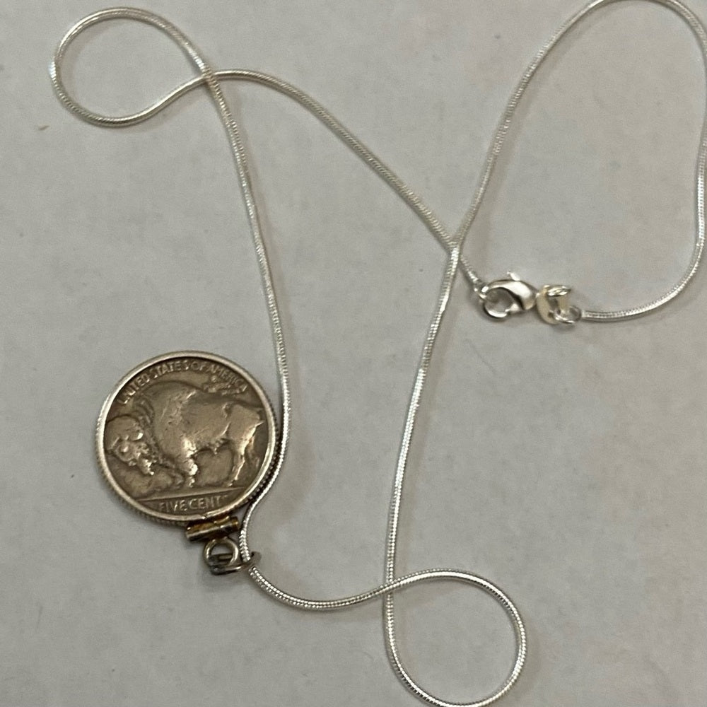 1935 Indian Buffalo Nickel Pendant Necklace