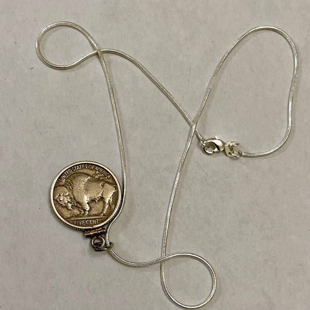 1935 Indian Buffalo Nickel Pendant Necklace