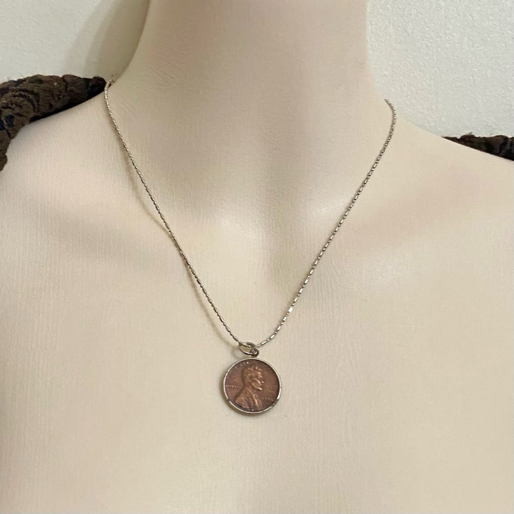 1958 Lincoln Penny Pendant Necklace