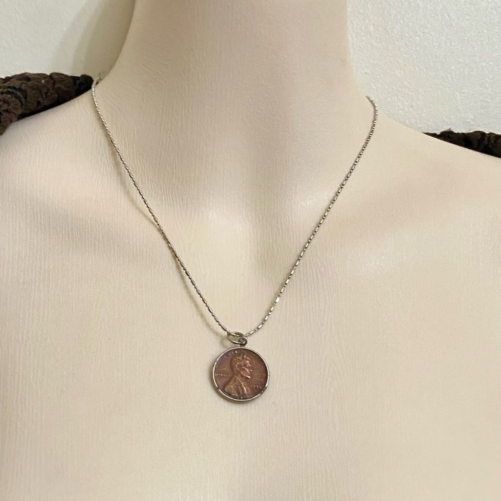 1958 Lincoln Penny Pendant Necklace