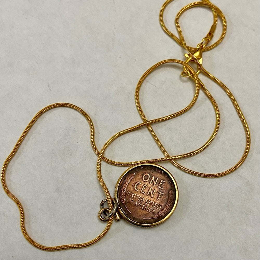 1937 Lincoln Penny Pendant Necklace