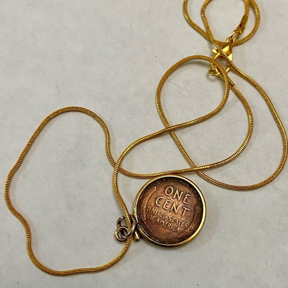1937 Lincoln Penny Pendant Necklace