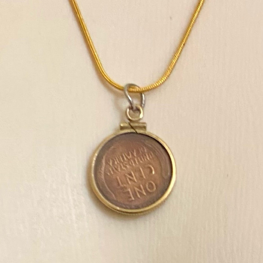 1937 Lincoln Penny Pendant Necklace
