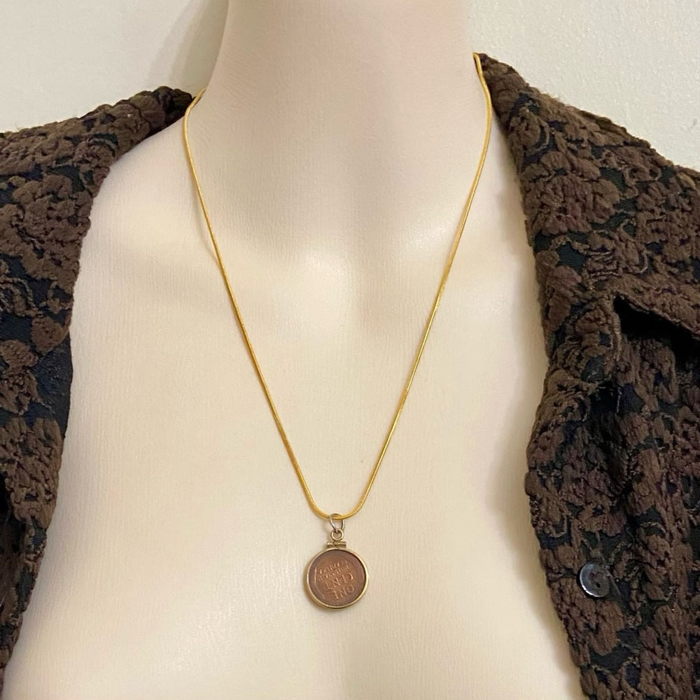 1937 Lincoln Penny Pendant Necklace