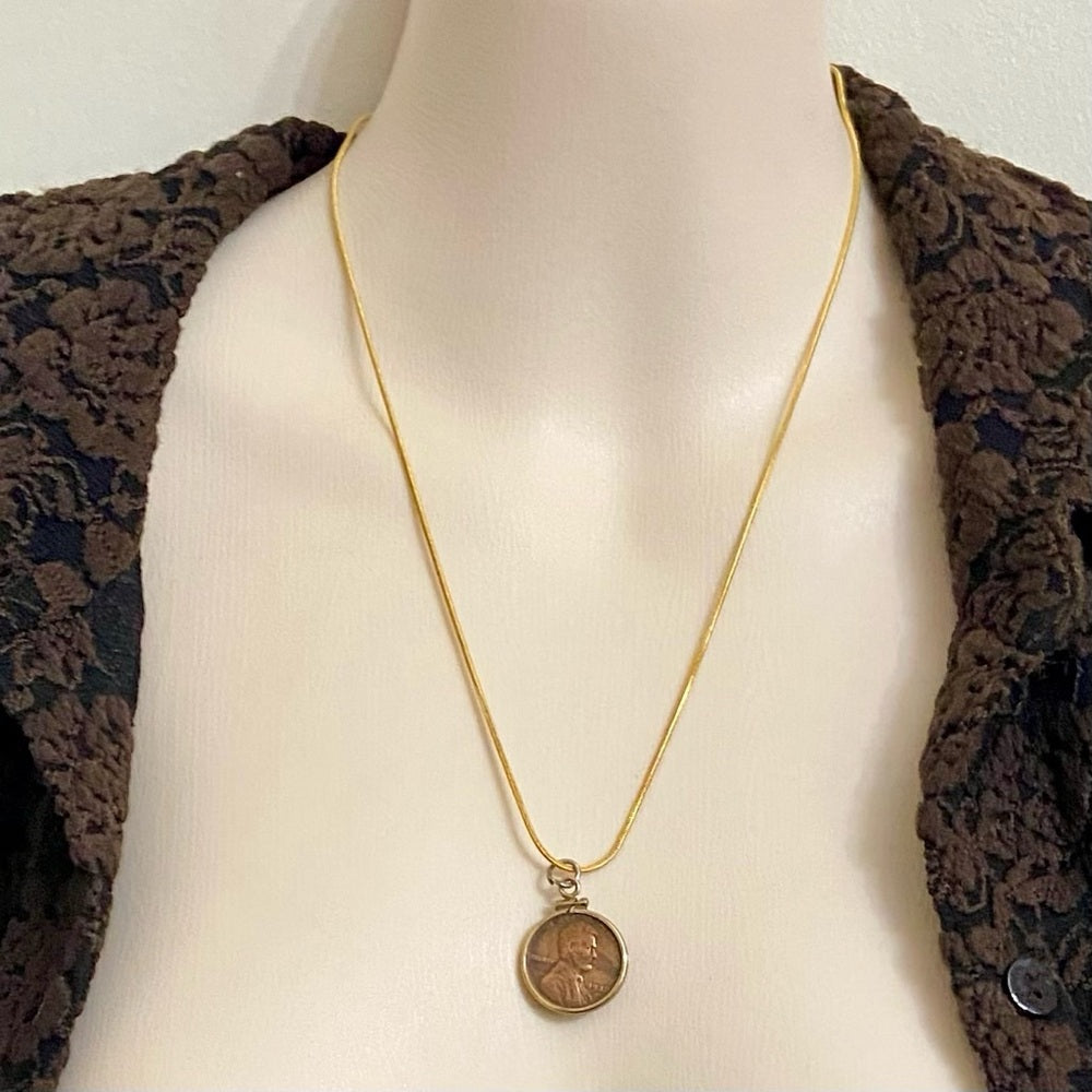 1937 Lincoln Penny Pendant Necklace