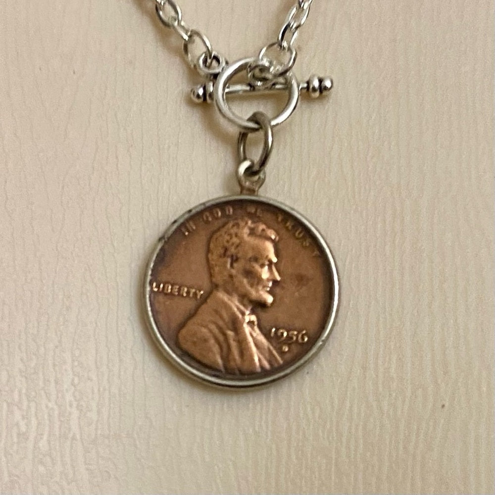 1956 Lincoln Penny Pendant Necklace