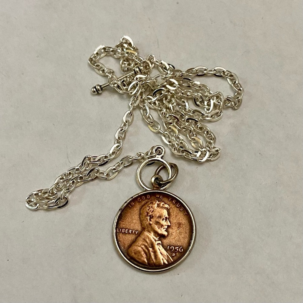 1956 Lincoln Penny Pendant Necklace