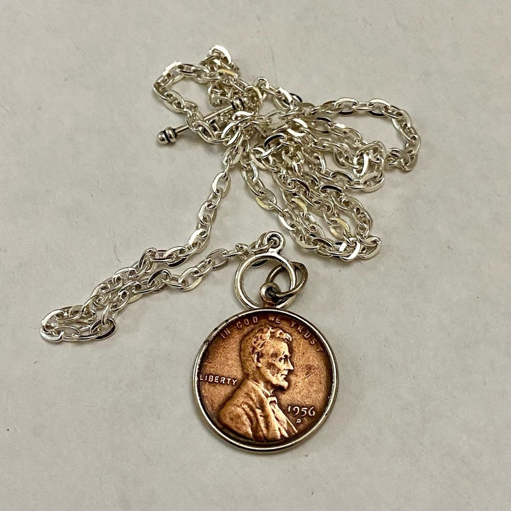1956 Lincoln Penny Pendant Necklace