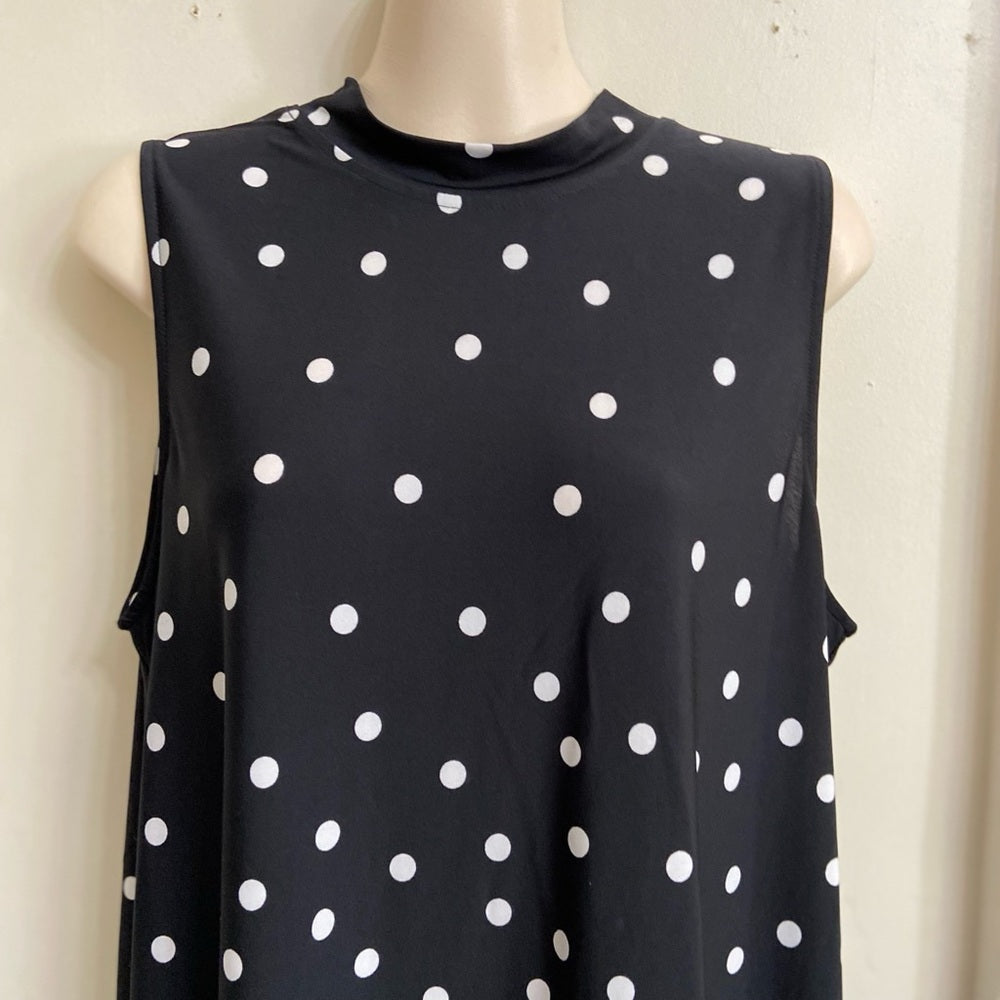 Tiana B Polka Dot Lined Dress Size PL