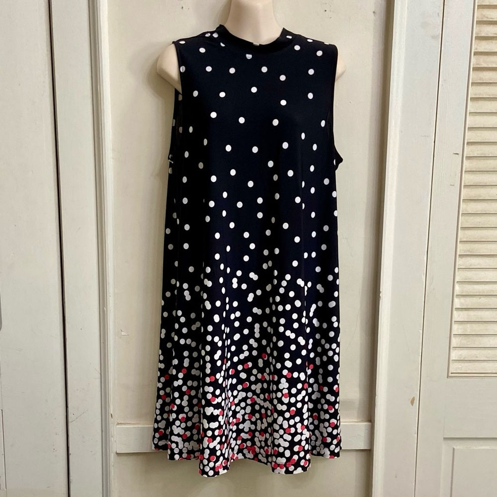 Tiana B Polka Dot Lined Dress Size PL