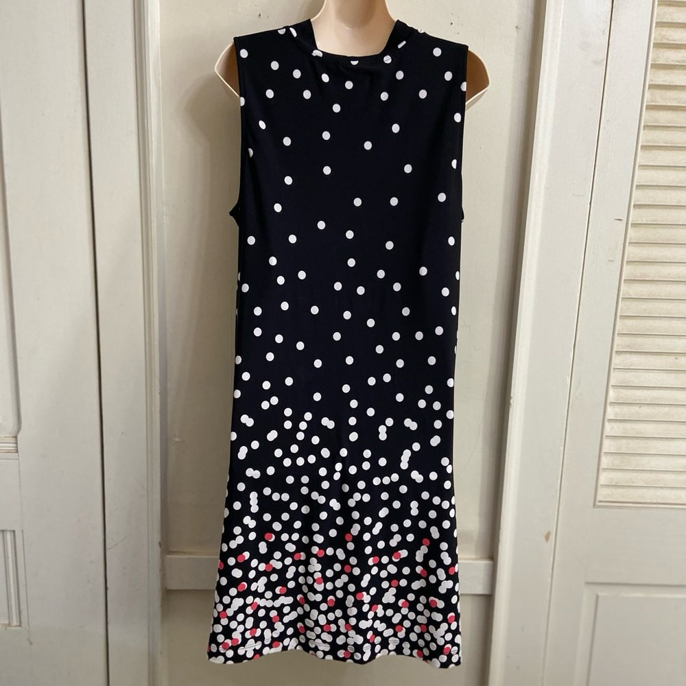 Tiana B Polka Dot Lined Dress Size PL