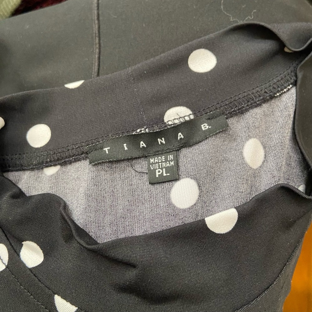 Tiana B Polka Dot Lined Dress Size PL