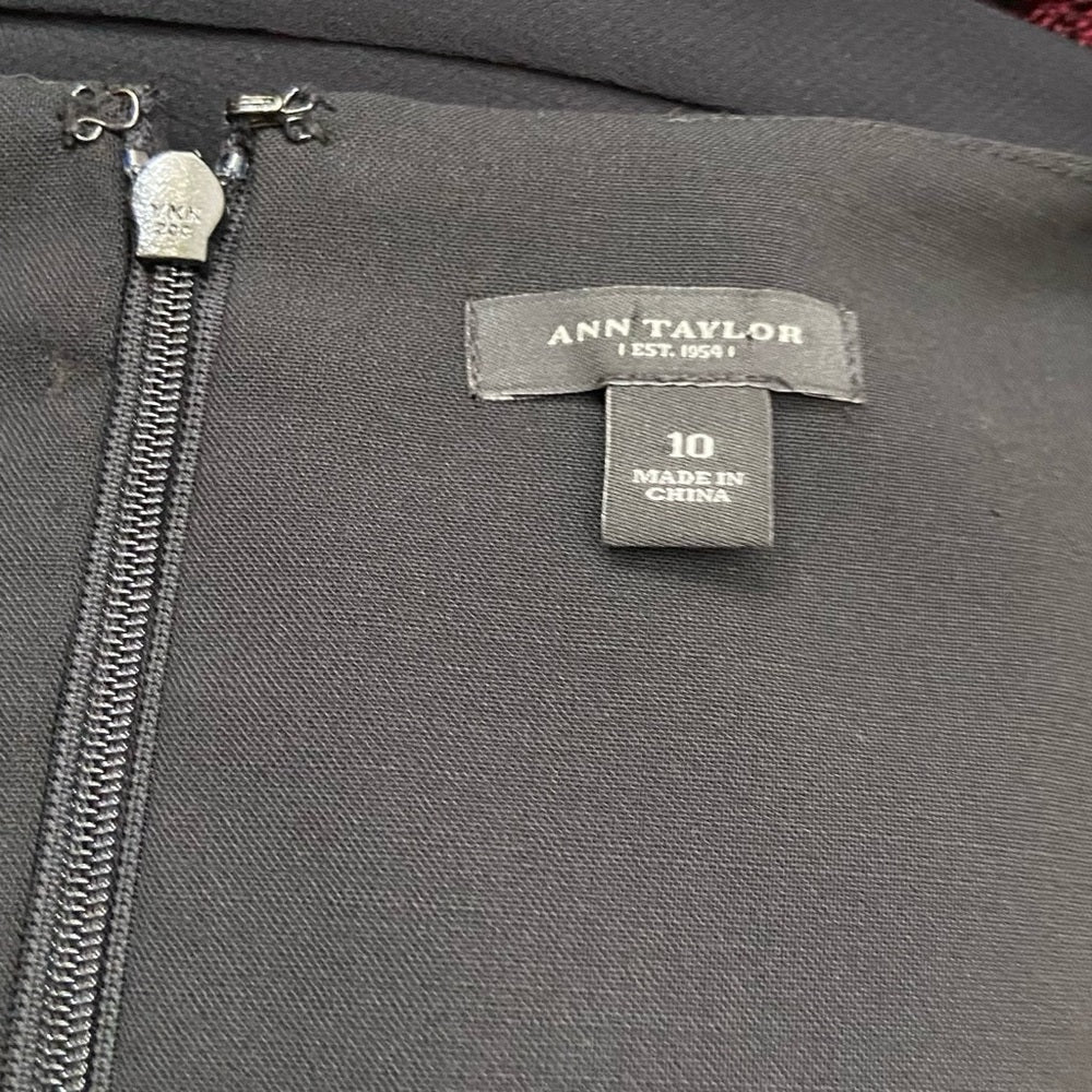 Ann Taylor Black Lined Dress Size 10