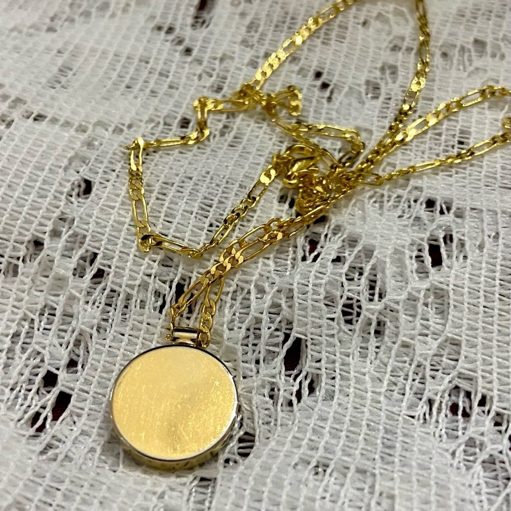 Ferragamo Gold-plated Round Charm Pendant Necklace