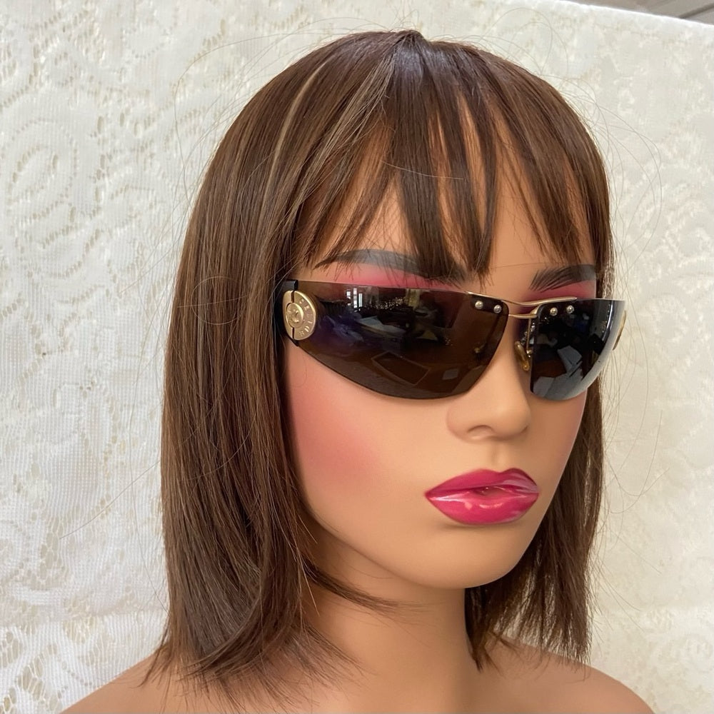Celine, Triomphe, Wrap Around Brown Sunglasses SC003 COLS28Y Italy