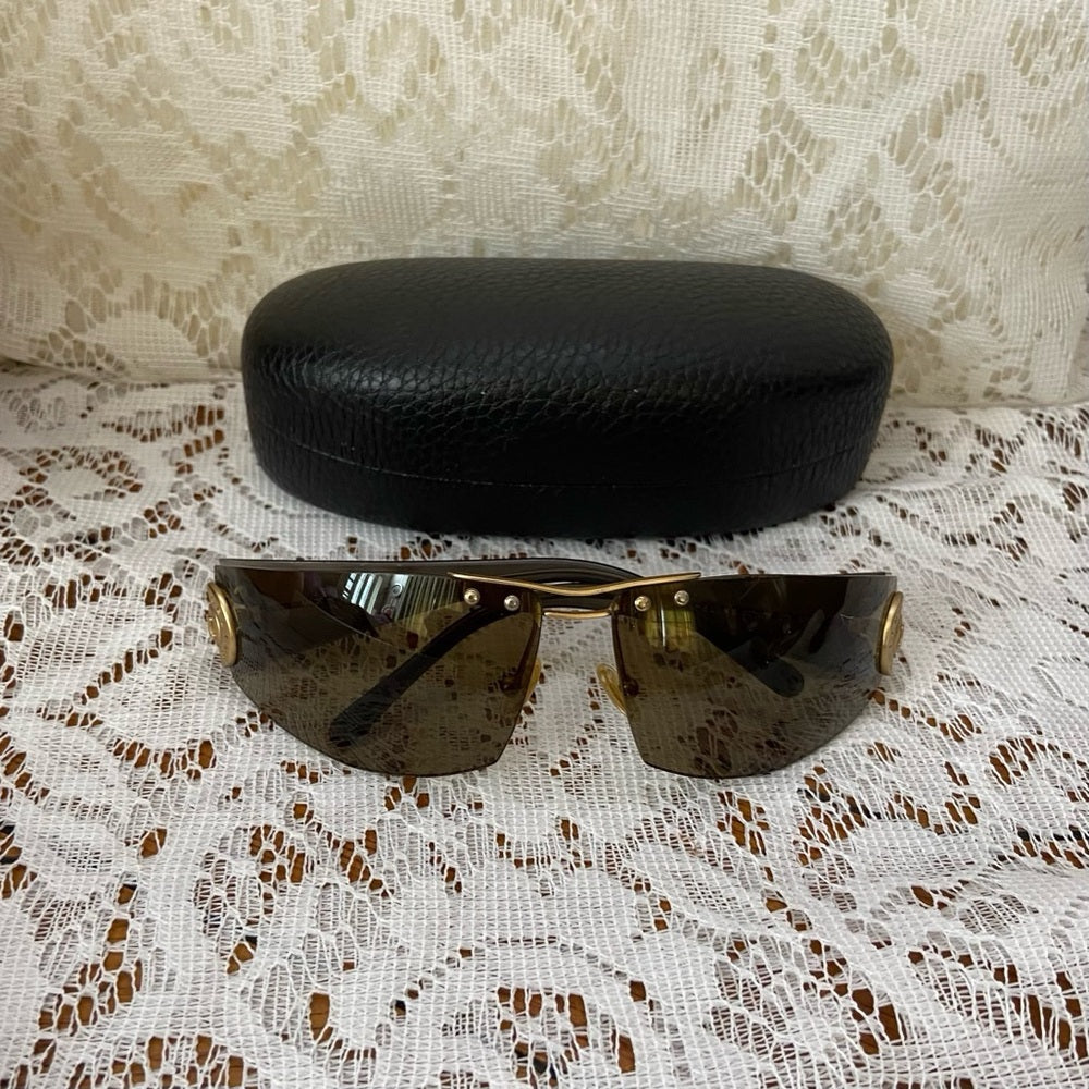 Celine, Triomphe, Wrap Around Brown Sunglasses SC003 COLS28Y Italy