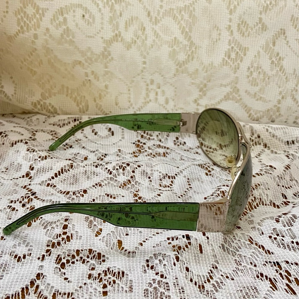 Saint Laurent, Italy Green Aviator Sunglasses