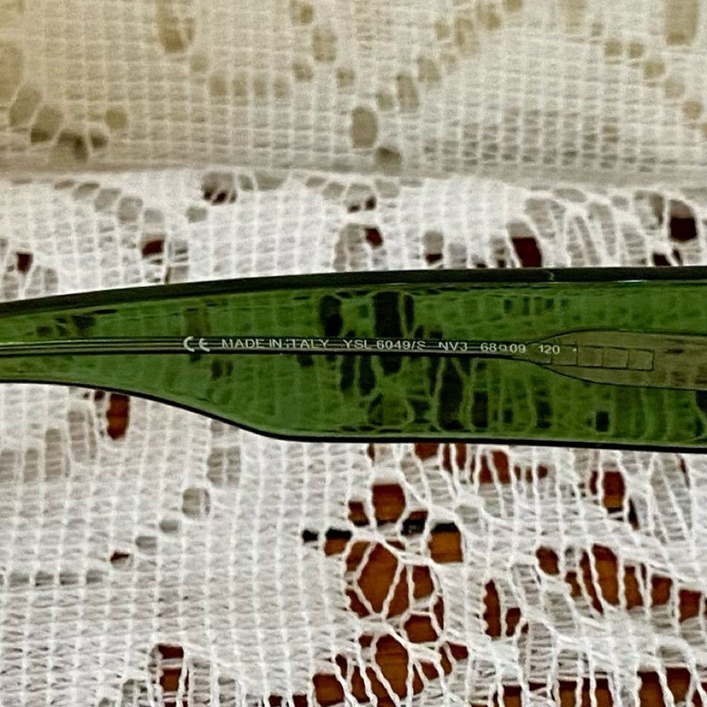 Saint Laurent, Italy Green Aviator Sunglasses