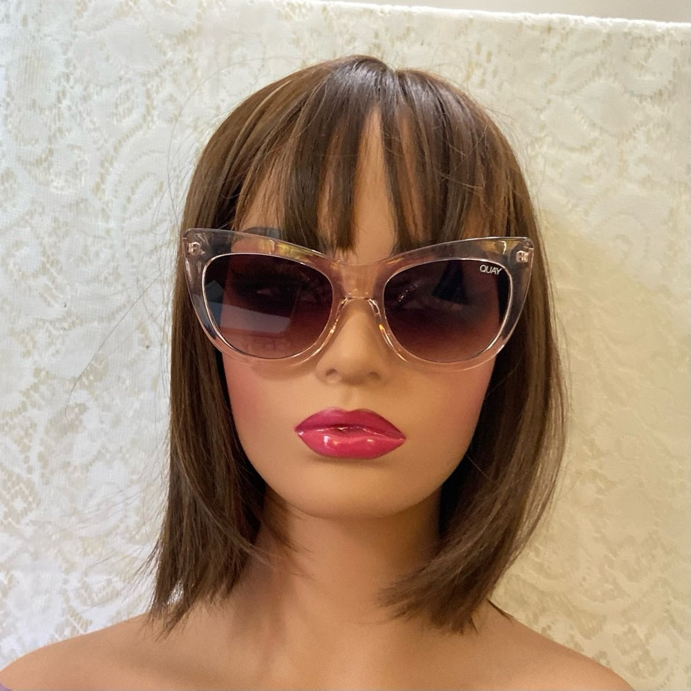 Quay Australia Oversized Cat Eye, Steal A Kiss III Pink Sunglasses