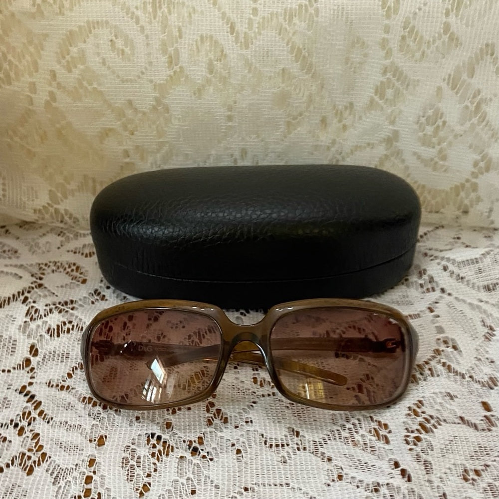 Vintage D&G Dolce Gabanna 2192 Tan Brown Sunglasses