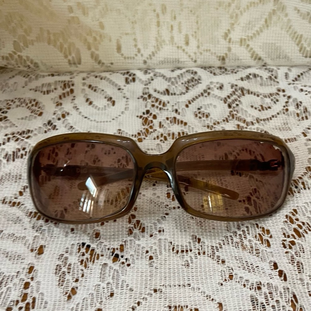 Vintage D&G Dolce Gabanna 2192 Tan Brown Sunglasses