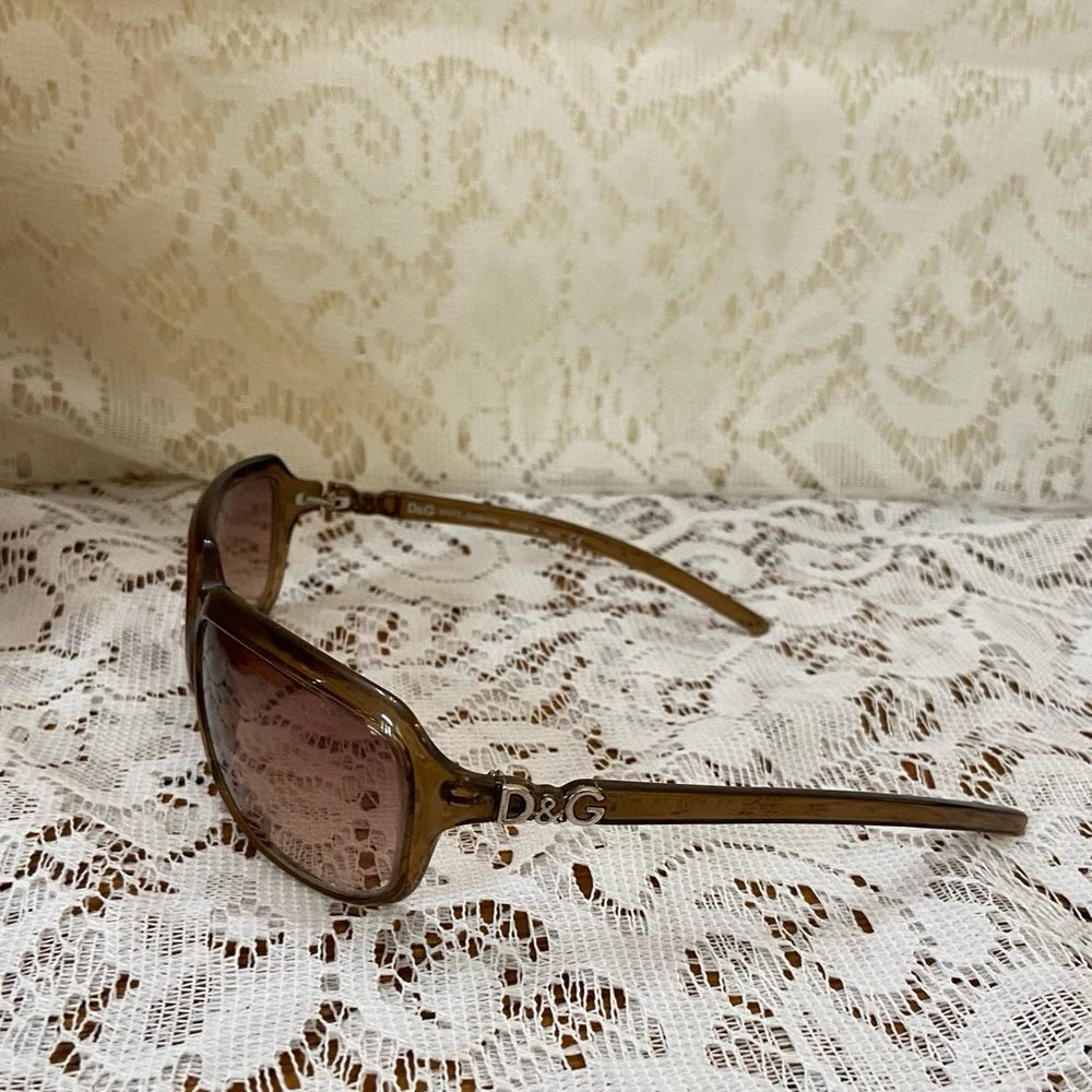 Vintage D&G Dolce Gabanna 2192 Tan Brown Sunglasses