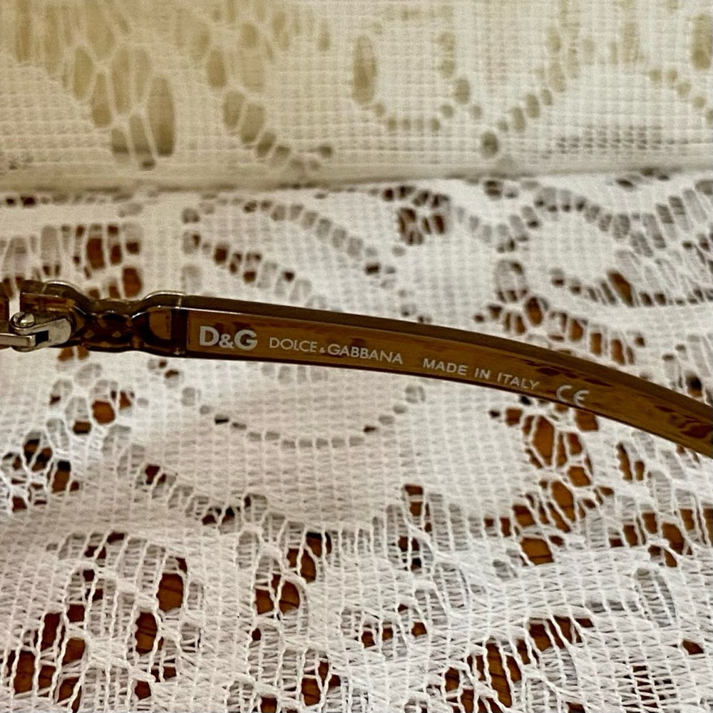 Vintage D&G Dolce Gabanna 2192 Tan Brown Sunglasses