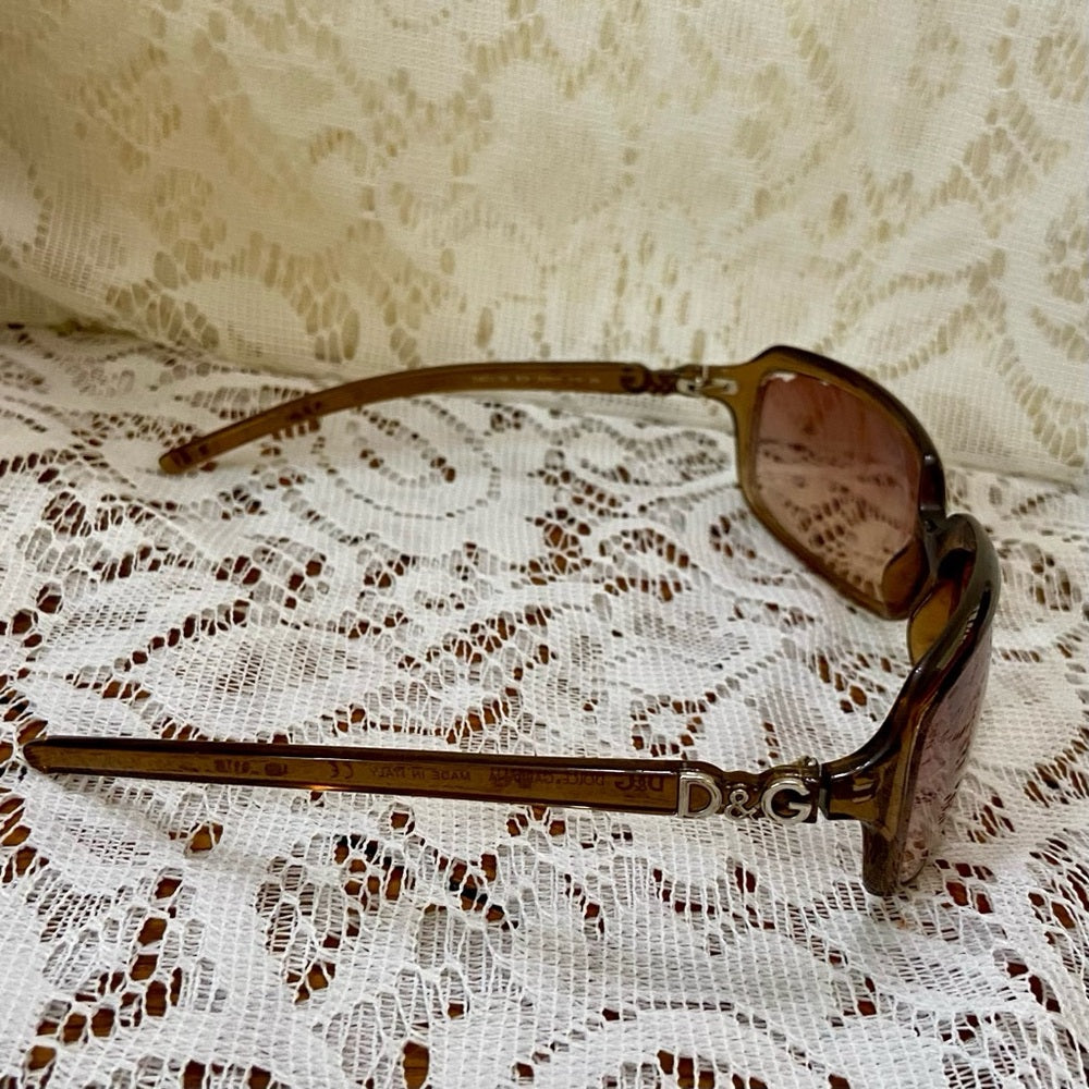 Vintage D&G Dolce Gabanna 2192 Tan Brown Sunglasses