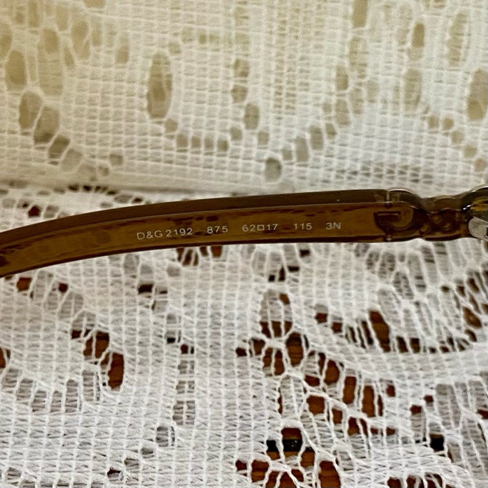 Vintage D&G Dolce Gabanna 2192 Tan Brown Sunglasses
